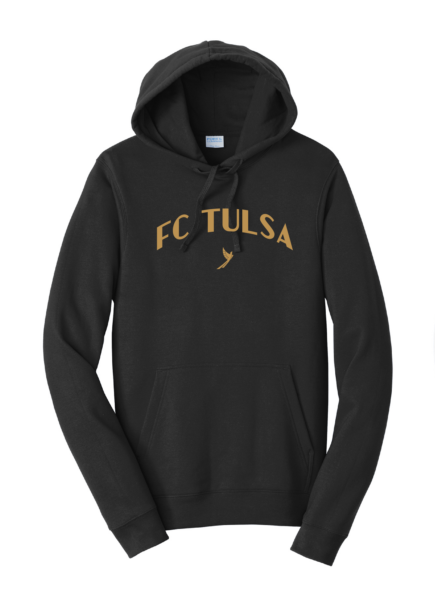Youth Black Port & Company FC Tulsa Wordmark Hoodie