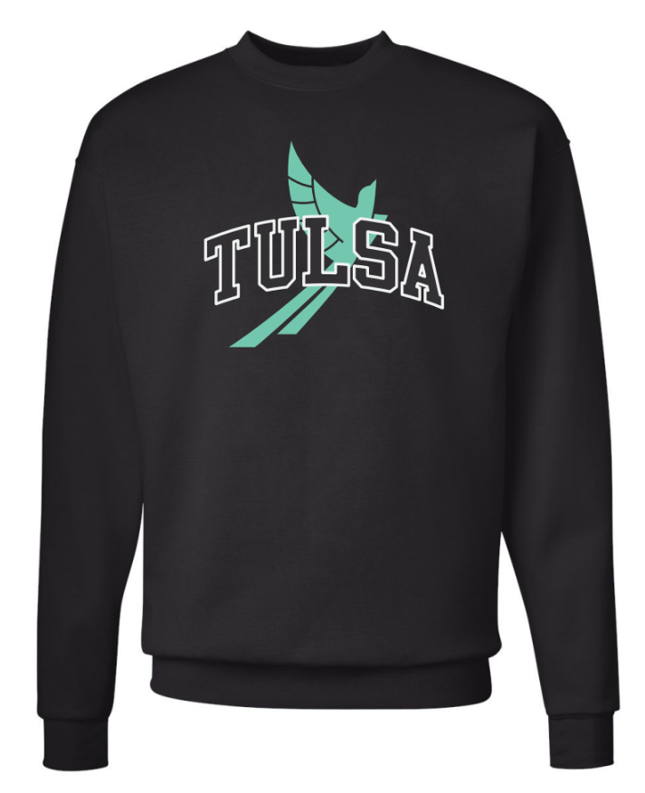 Youth Black Tulsa Scissortail Crewneck