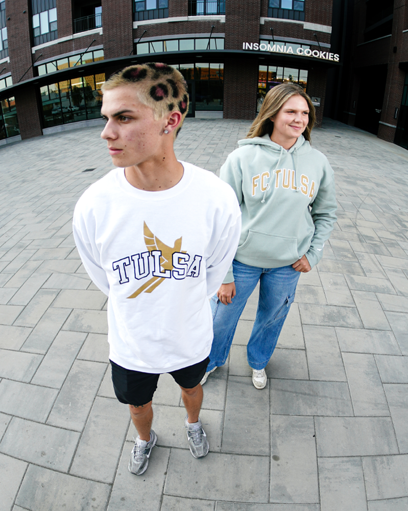 Adult White Tulsa Scissortail Crewneck