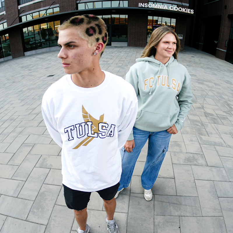 Adult White Tulsa Scissortail Crewneck