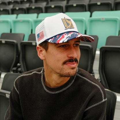 FC Tulsa x Branded Bills Blue Crest Five Panel Hat - White