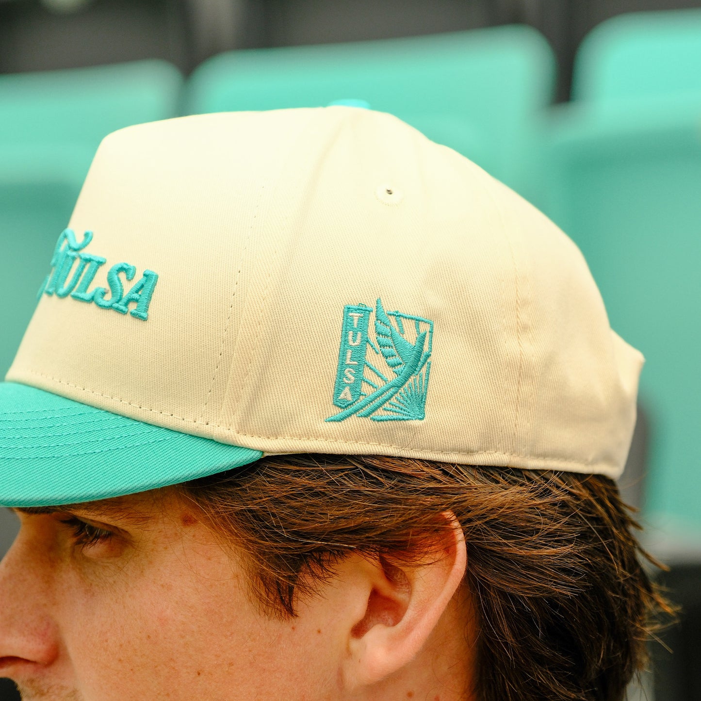 FC Tulsa x No Rivals Retro Script Hat - Patina