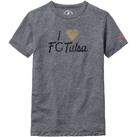 FC Tulsa L2 Youth Fan Tee - Fall Heather