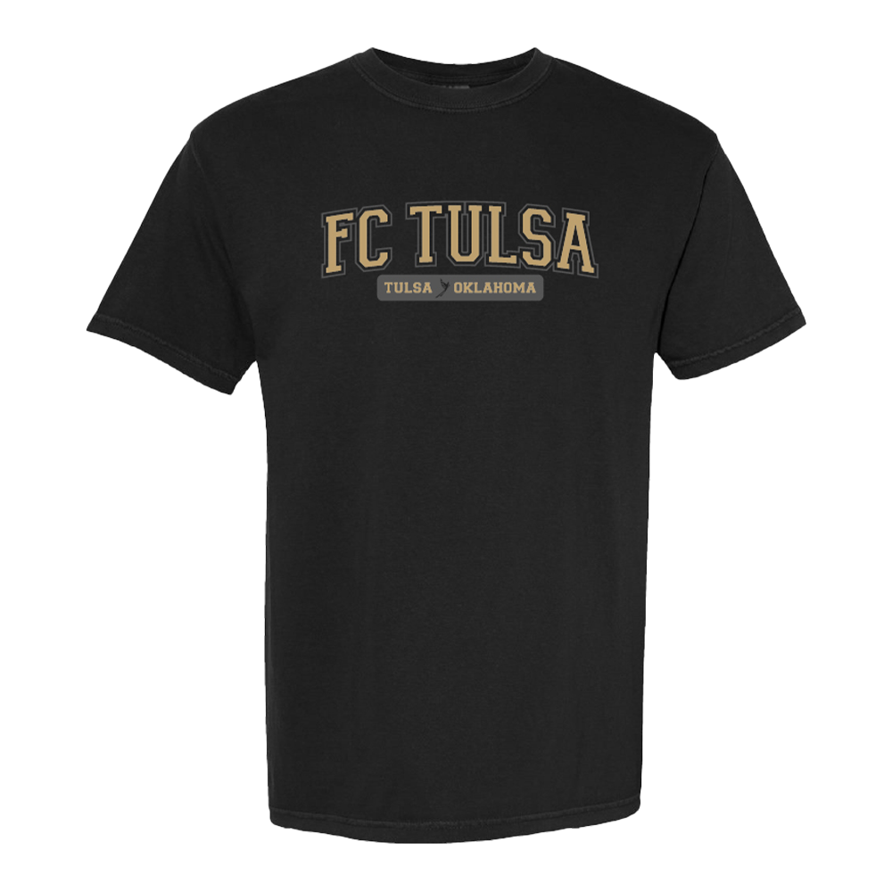 FC Tulsa x Mythic Press Adult Varsity Tee - Black