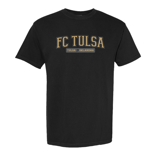 FC Tulsa x Mythic Press Youth Varsity Tee - Black