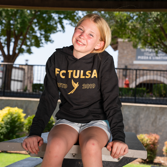 FC Tulsa x Mythic Press Youth Heritage Hoodie - Black