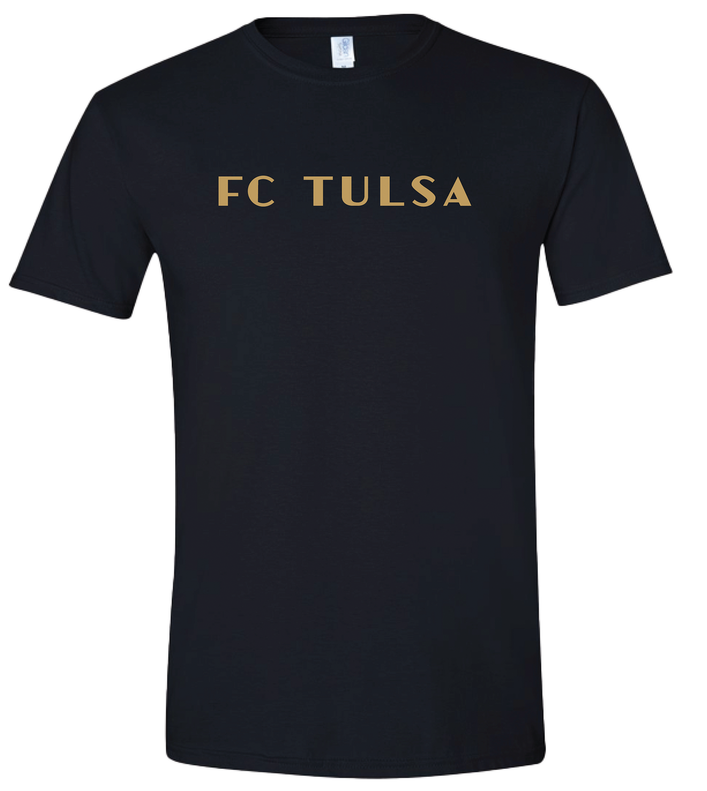 Adult Black & Gold FC Tulsa Wordmark Tee