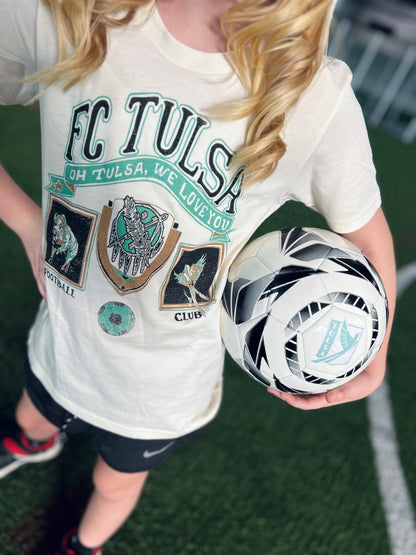 Youth! FC Tulsa x LivyLu Patch Thrifted Tee