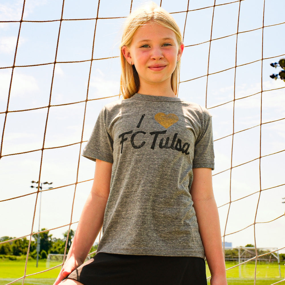 FC Tulsa L2 Youth Fan Tee - Fall Heather