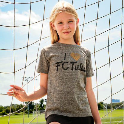 FC Tulsa L2 Youth Fan Tee - Fall Heather