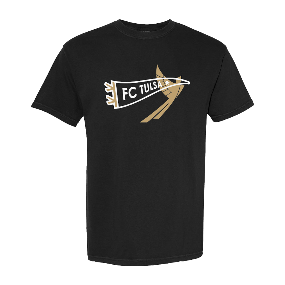 FC Tulsa x Mythic Press Adult Pennant Tee - Black