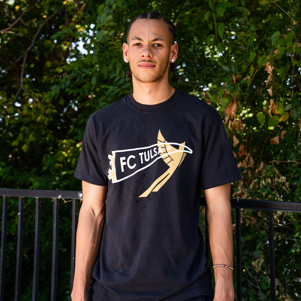 FC Tulsa x Mythic Press Adult Pennant Tee - Black