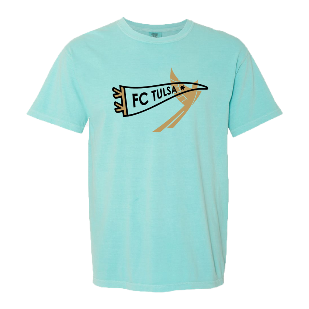 FC Tulsa x Mythic Press Adult Pennant Tee - Chalky Mint