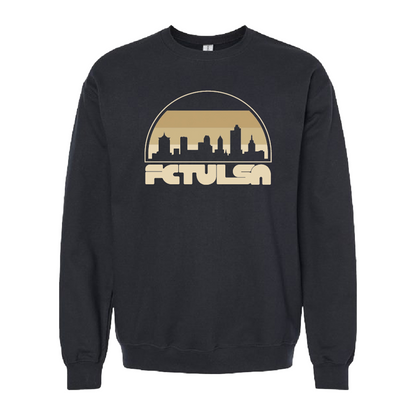 FC Tulsa x Mythic Press Adult Skyline Crew - Black