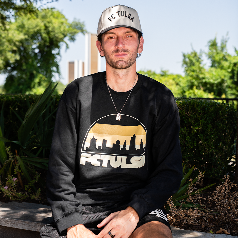 FC Tulsa x Mythic Press Adult Skyline Crew - Black