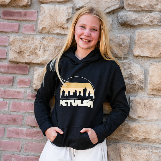 FC Tulsa x Mythic Press Youth Skyline Hoodie - Black