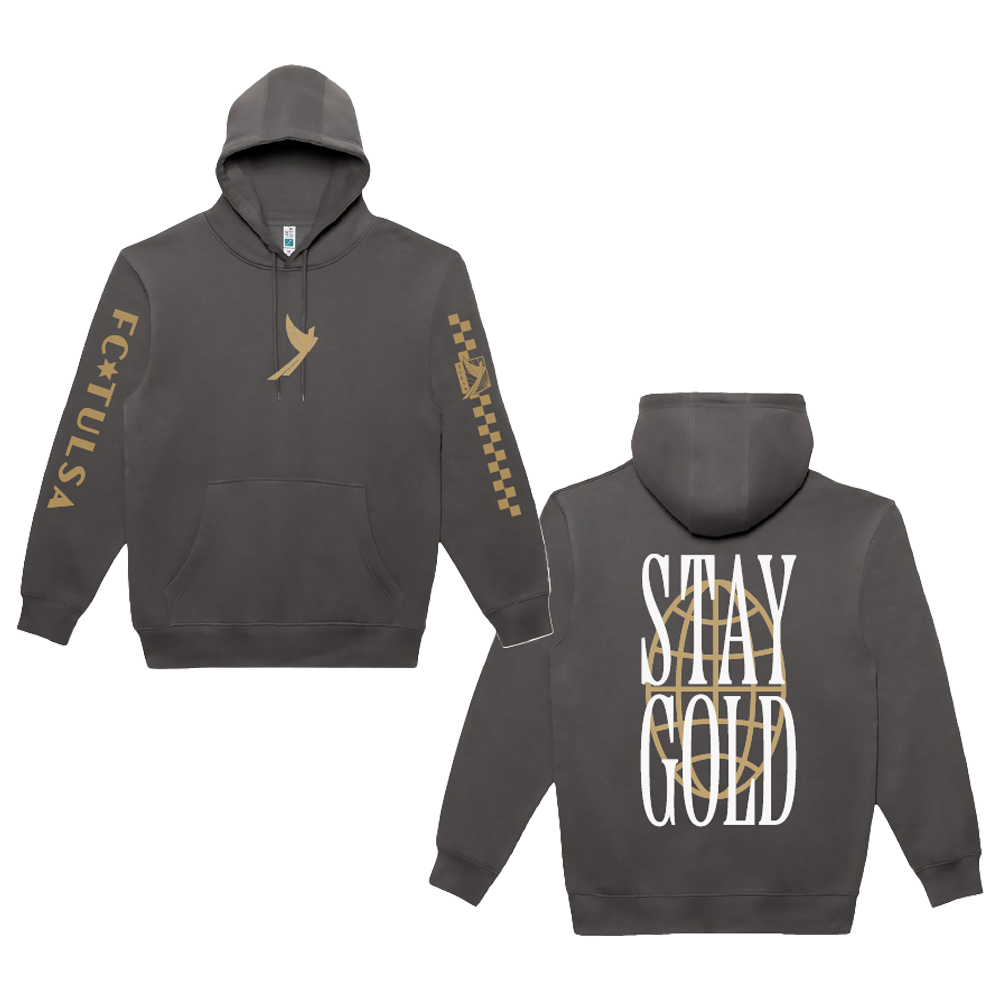 FC Tulsa x Mythic Press Adult Stay Gold Hoodie - Black