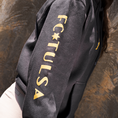 FC Tulsa x Mythic Press Adult Stay Gold Hoodie - Black