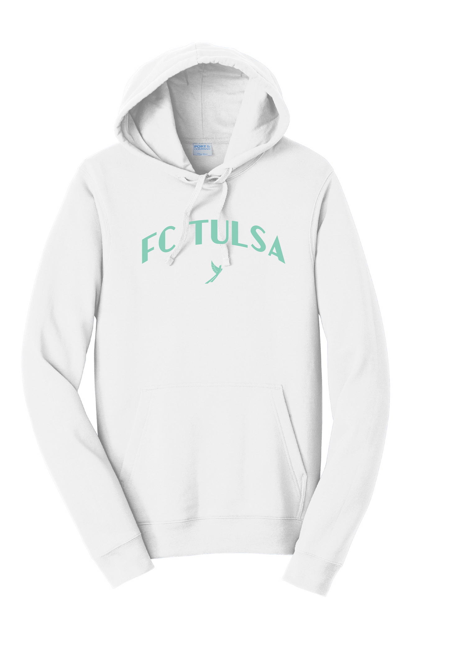 Adult White Port & Company FC Tulsa Wordmark Hoodie