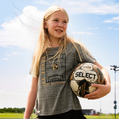 FC Tulsa L2 Youth Fieldside Tee - Fall Heather