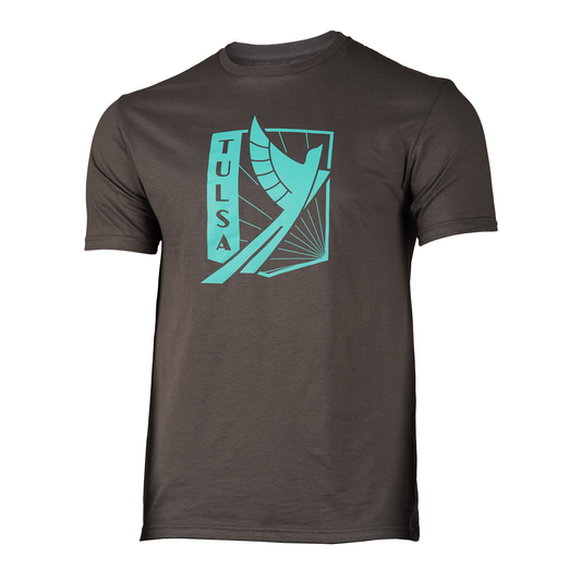 Adult Patina Crest Charcoal Tee